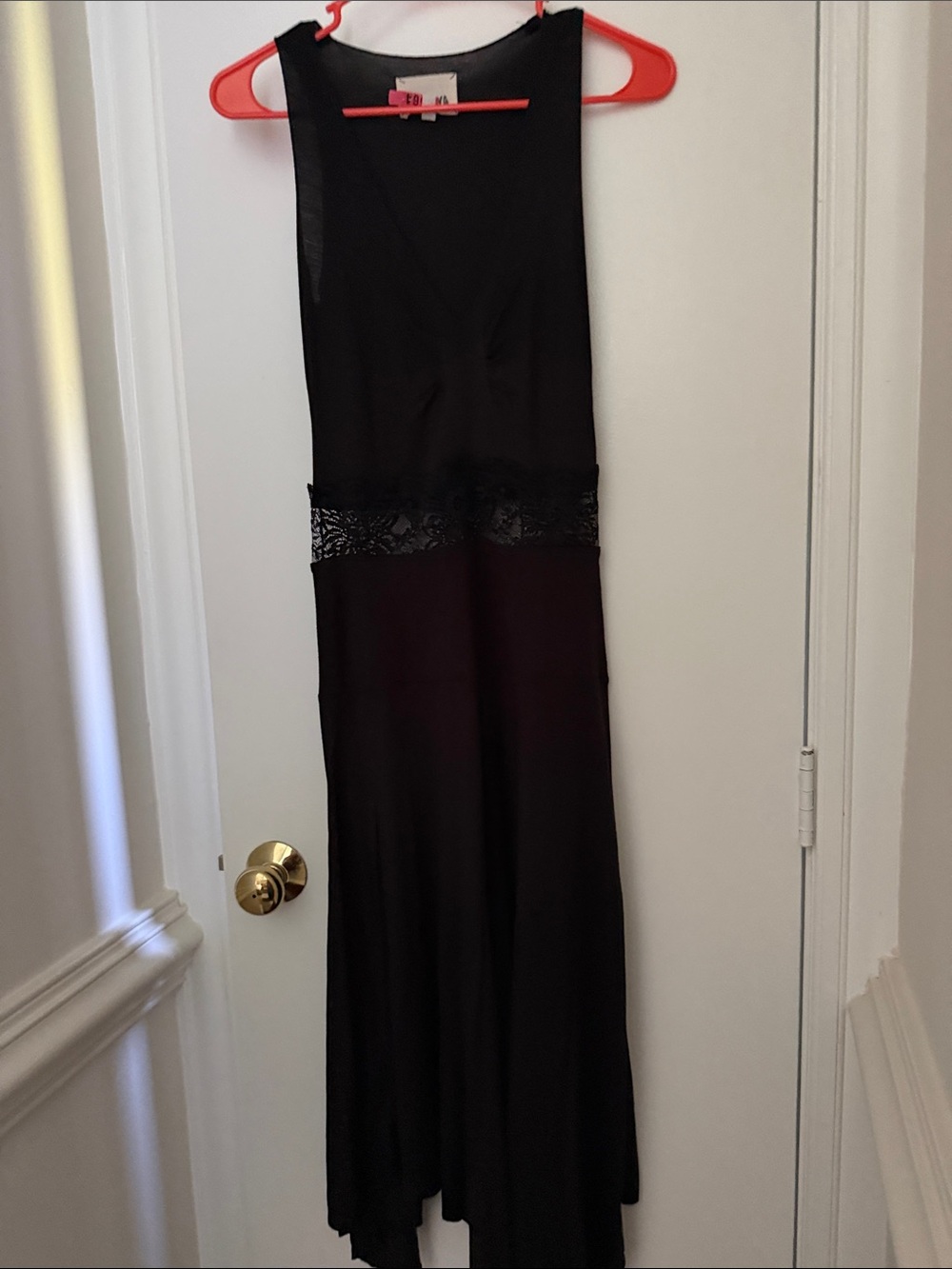 Black Lace-Waist Maxi Dress - Timeless Evening Style